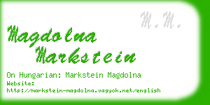 magdolna markstein business card